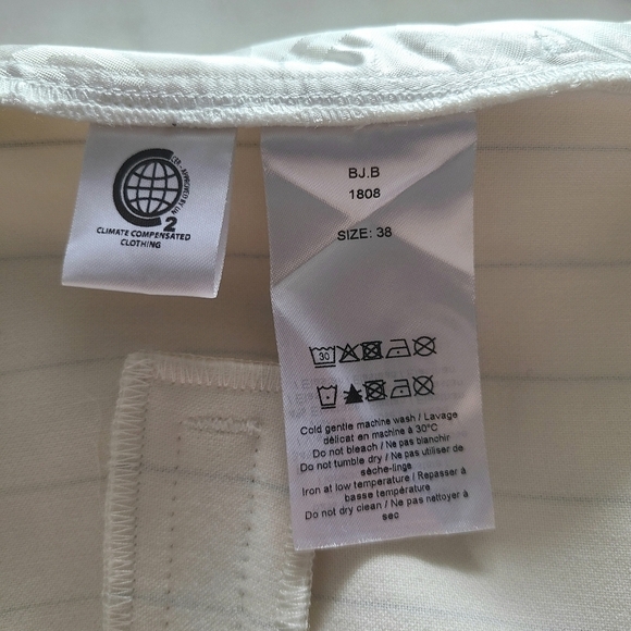 GANNI Striped Tapered Pants, Size 8, White | Black, NWOT - Picture 9 of 16